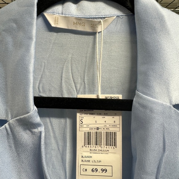 Mango satin blouse 🩵 - Picture 4 of 4